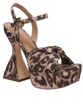 Circus NY by Sam Edelman Audrea Leopard Sandals Sz 9.5 Ankle Strap Platform NWOB